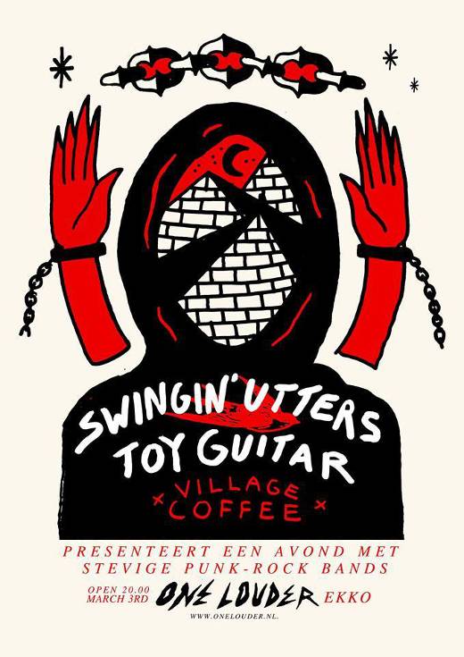 TOMORROW! Swingin' Utters and ToyGuitar do ONE LOUDER in Utrecht!